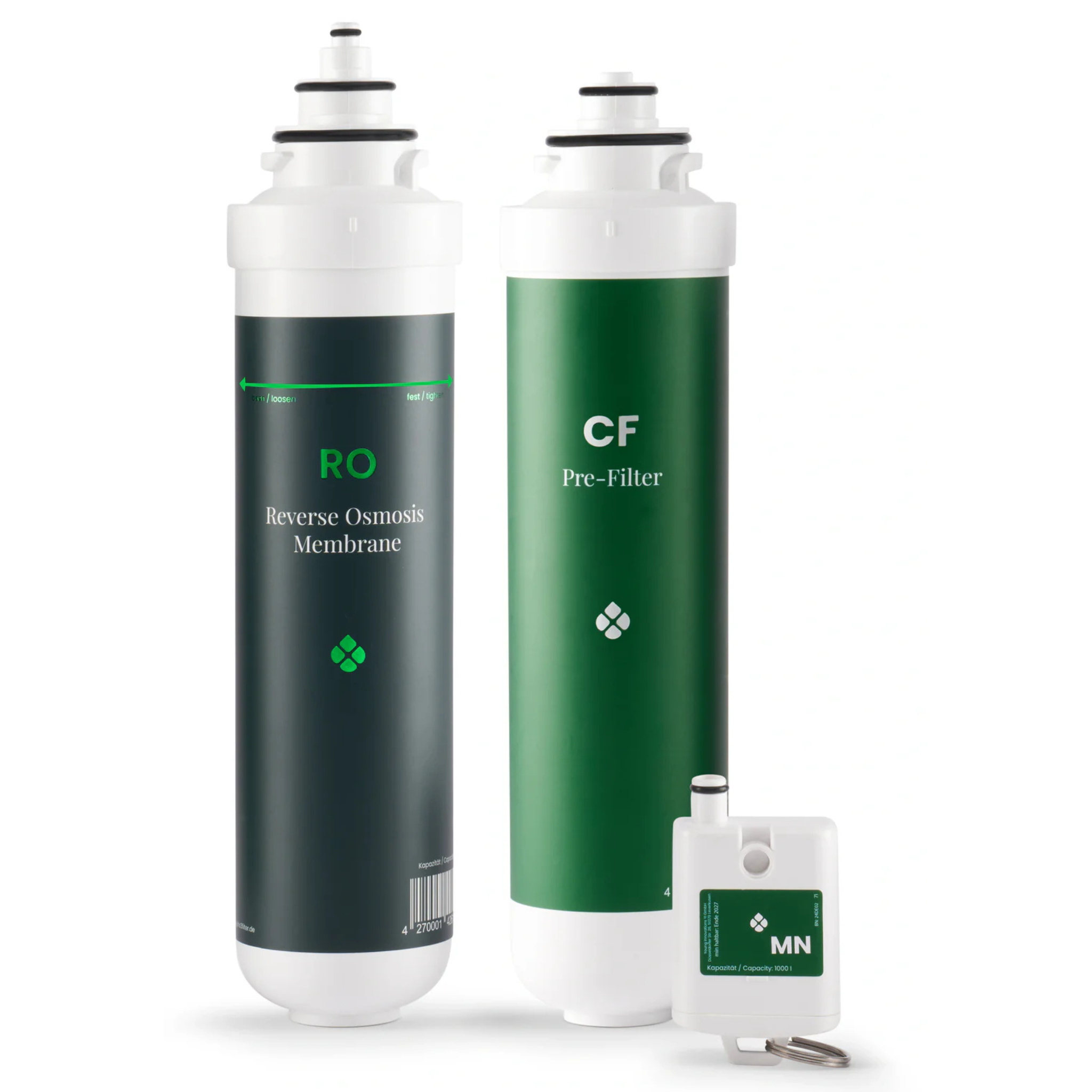 Zestaw RO & CF & MN łączy filtr wstępny CF, który usuwa piasek, rdzę i większe zanieczyszczenia, z filtrem mineralizującym MN z technologią TasteBoost. Dzięki temu system filtracji zapewnia nie tylko czystą, ale też smaczną wodę bogatą w magnez i wapń. Komplet został zaprojektowany tak, aby chronić pozostałe elementy systemu i wydłużyć ich żywotność. Rezultat – świeża, krystaliczna woda prosto z kranu.